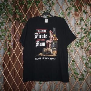 XL - Vintage Y2K Pirate rum pinup girl texas 2000s t-shirt